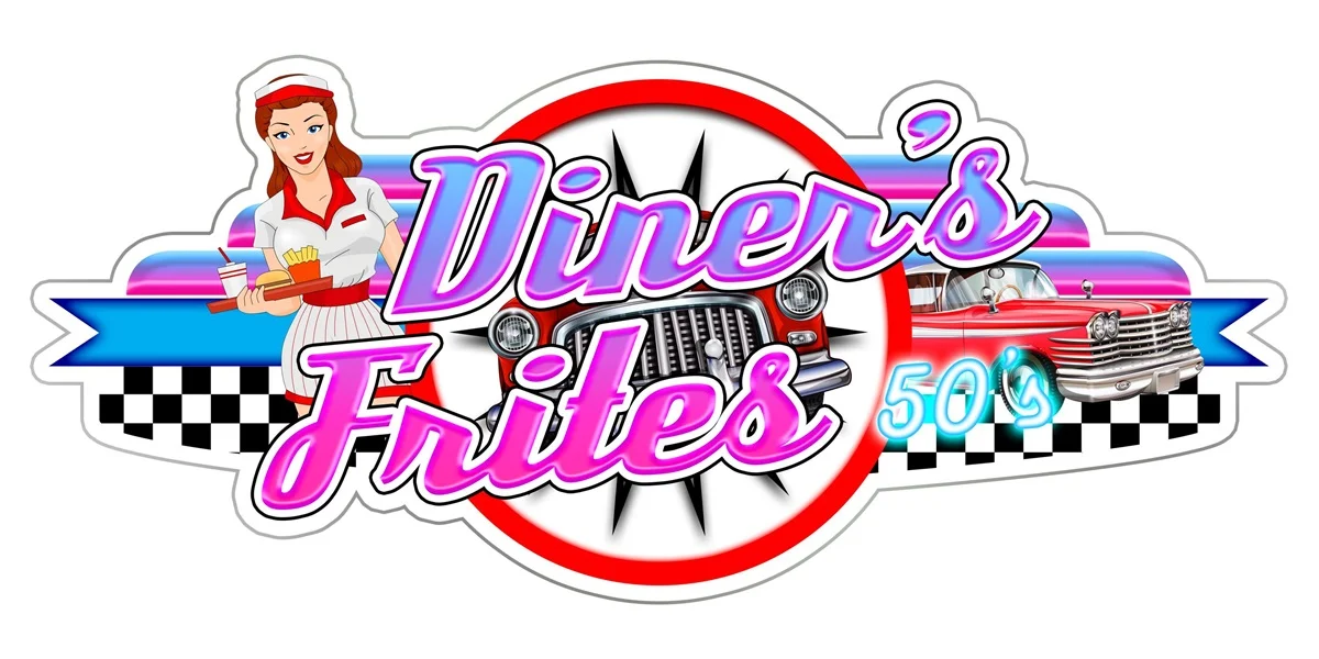 Logo de Diner's Frites, restaurant américain sur le thème des années 50 basé à Somain (59).