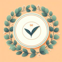 Illustration d'une couronne de vainqueur avec une feuille d'eucalyptus.